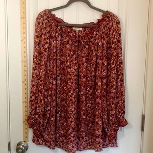 Max studio Flowy Peasant Top